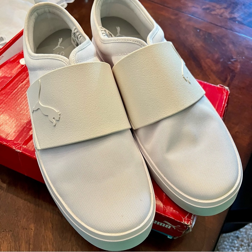 Puma Cream Slip-On Sneakers